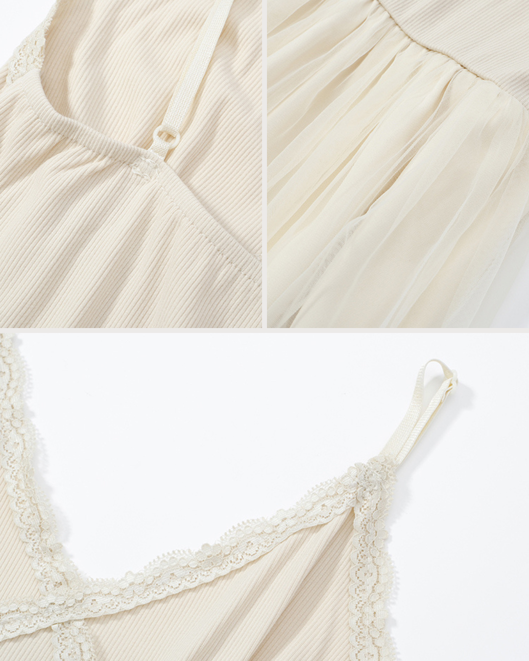 Amélie Mesh-Panel Slip Dress