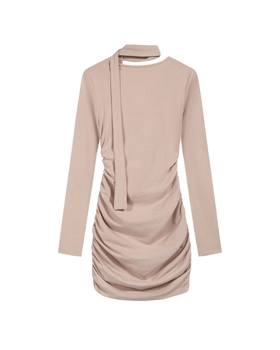 Ribbon V-Neck Bodycon Dress