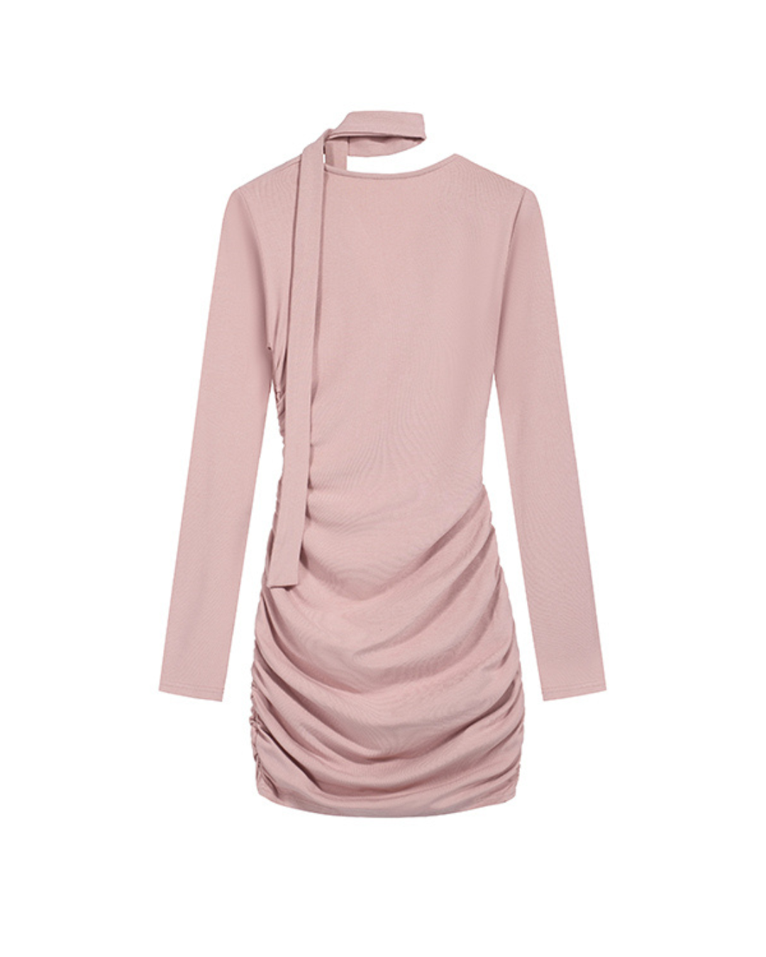 Ribbon V-Neck Bodycon Dress