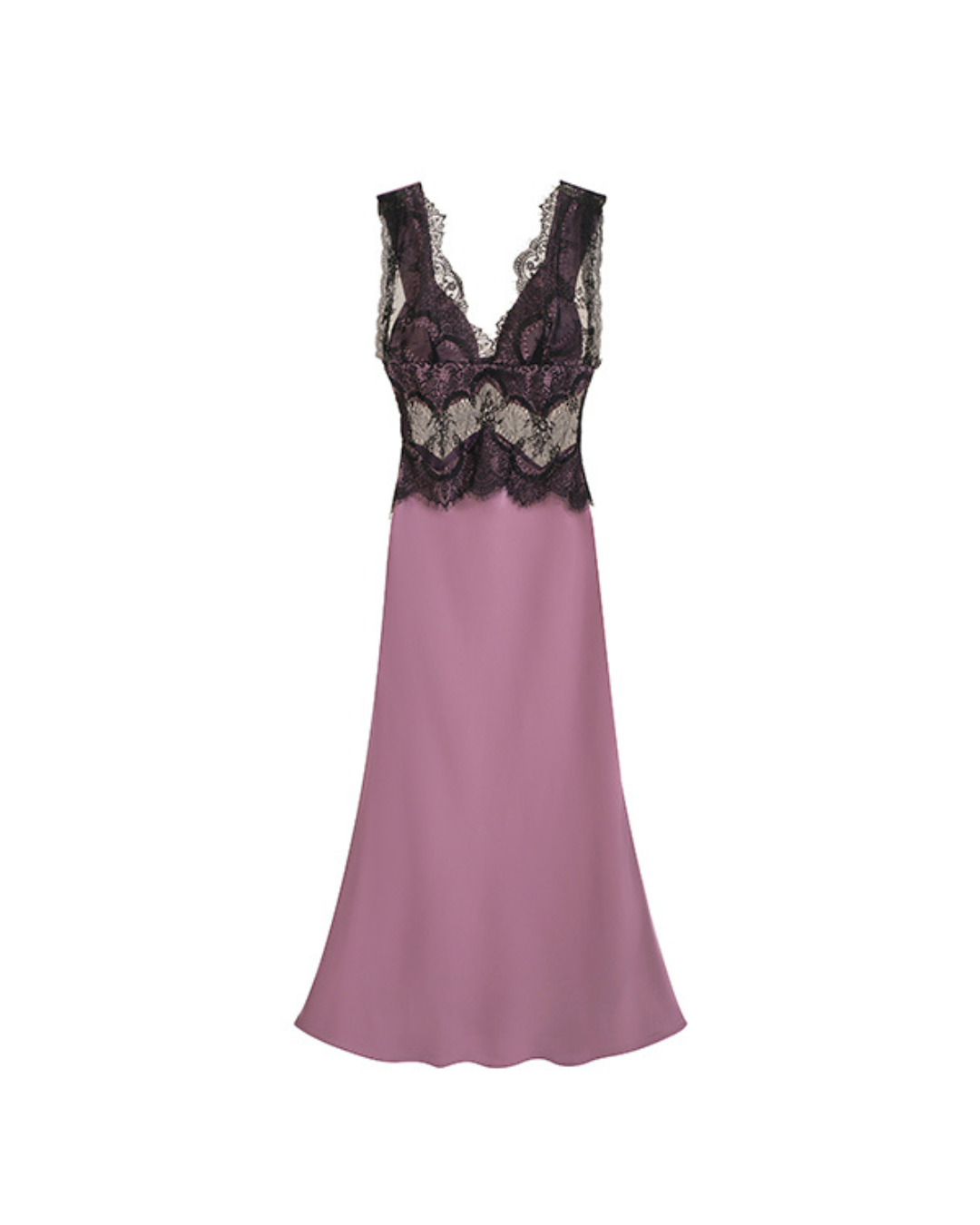 Vivienne Lace-Trim Midi Dress