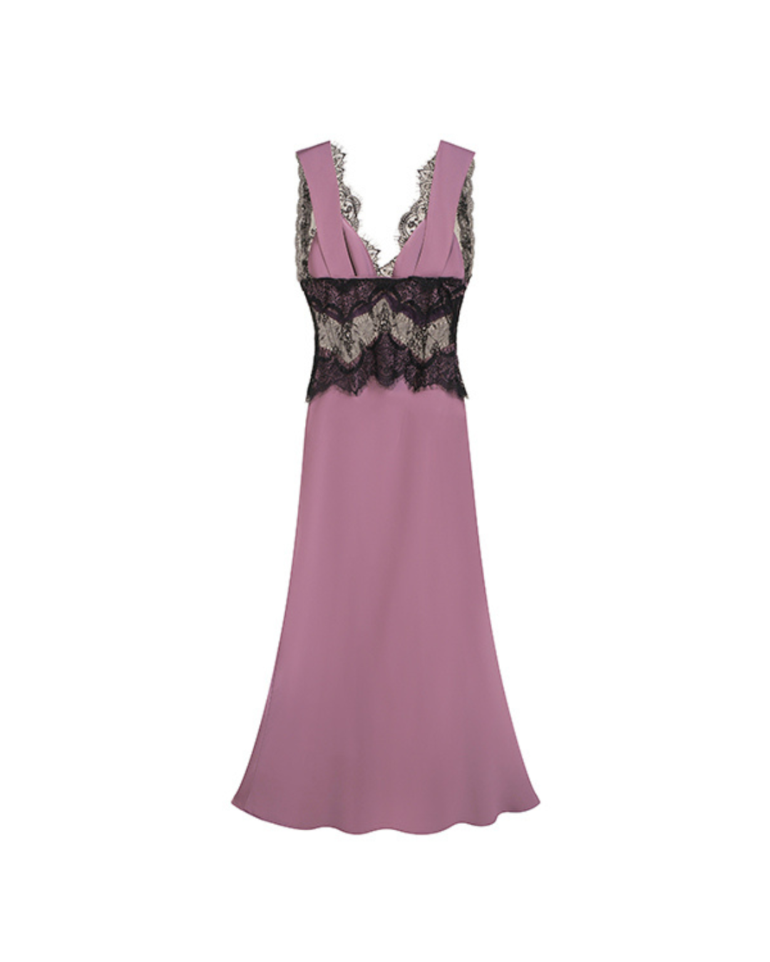 Vivienne Lace-Trim Midi Dress