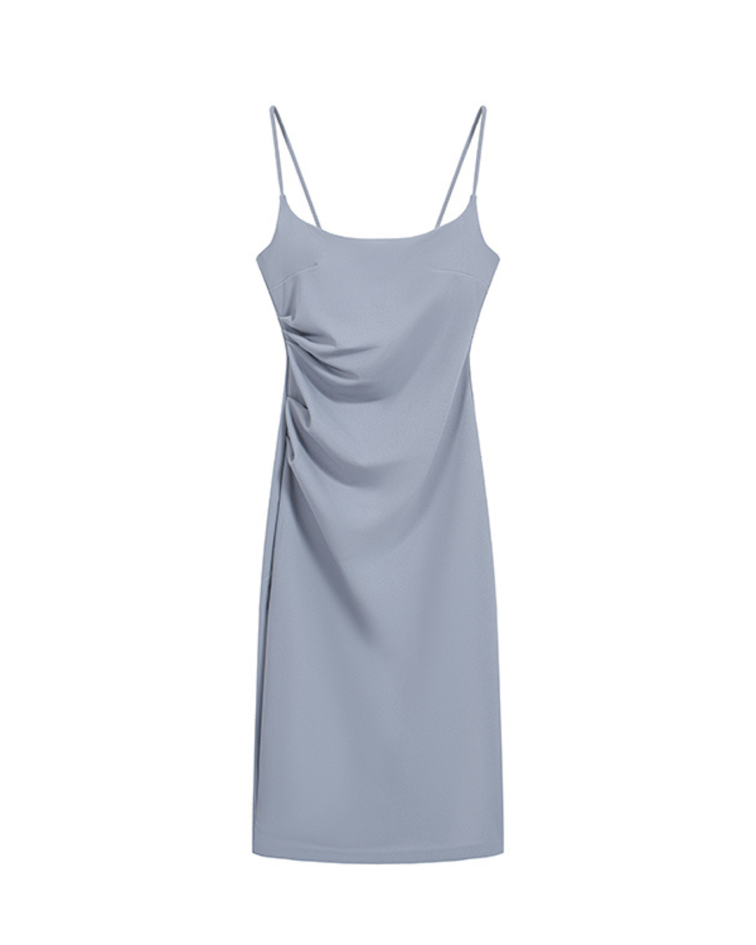 Liora Ruched Satin Midi Dress