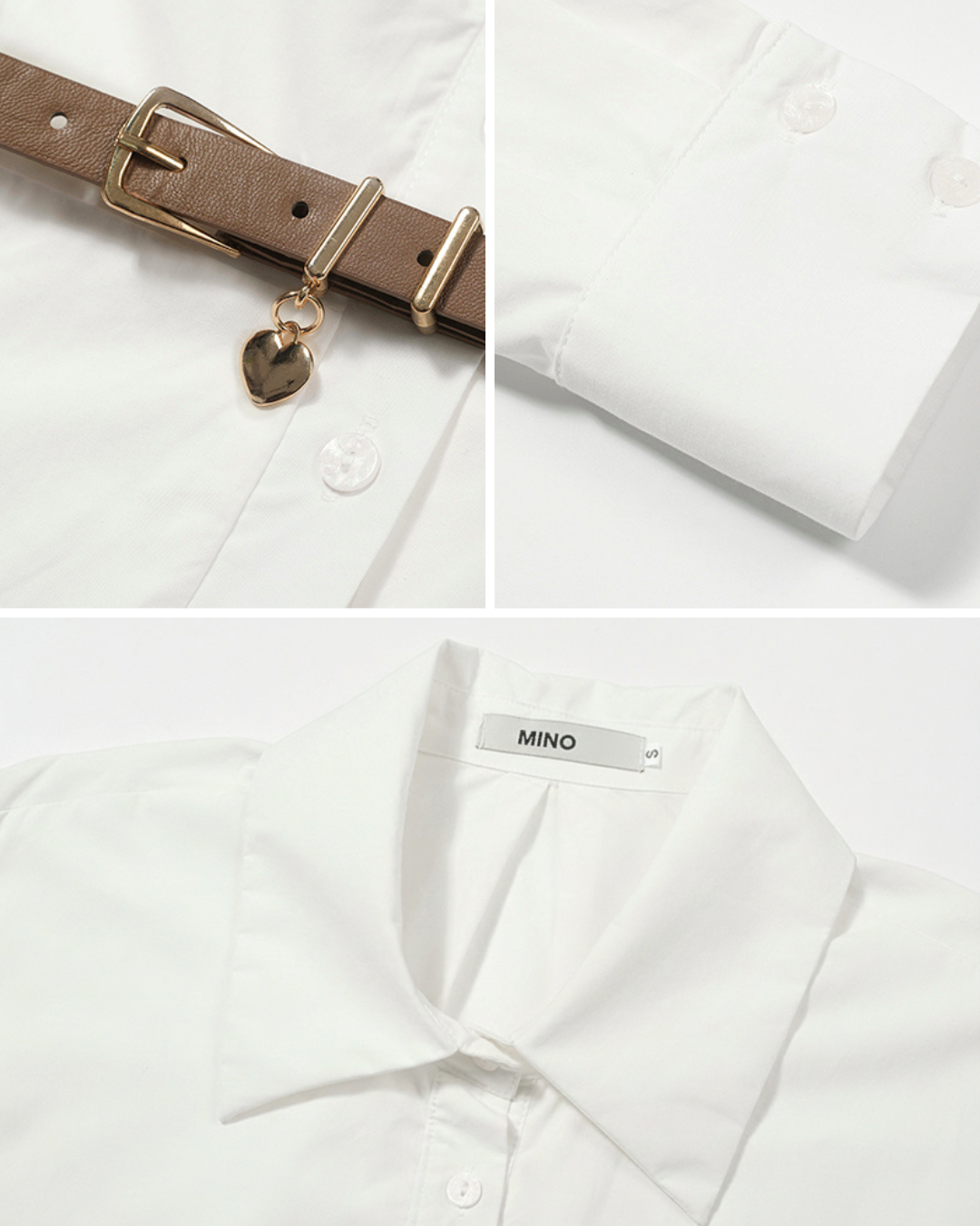 Serene Line Belted Shirt Dress