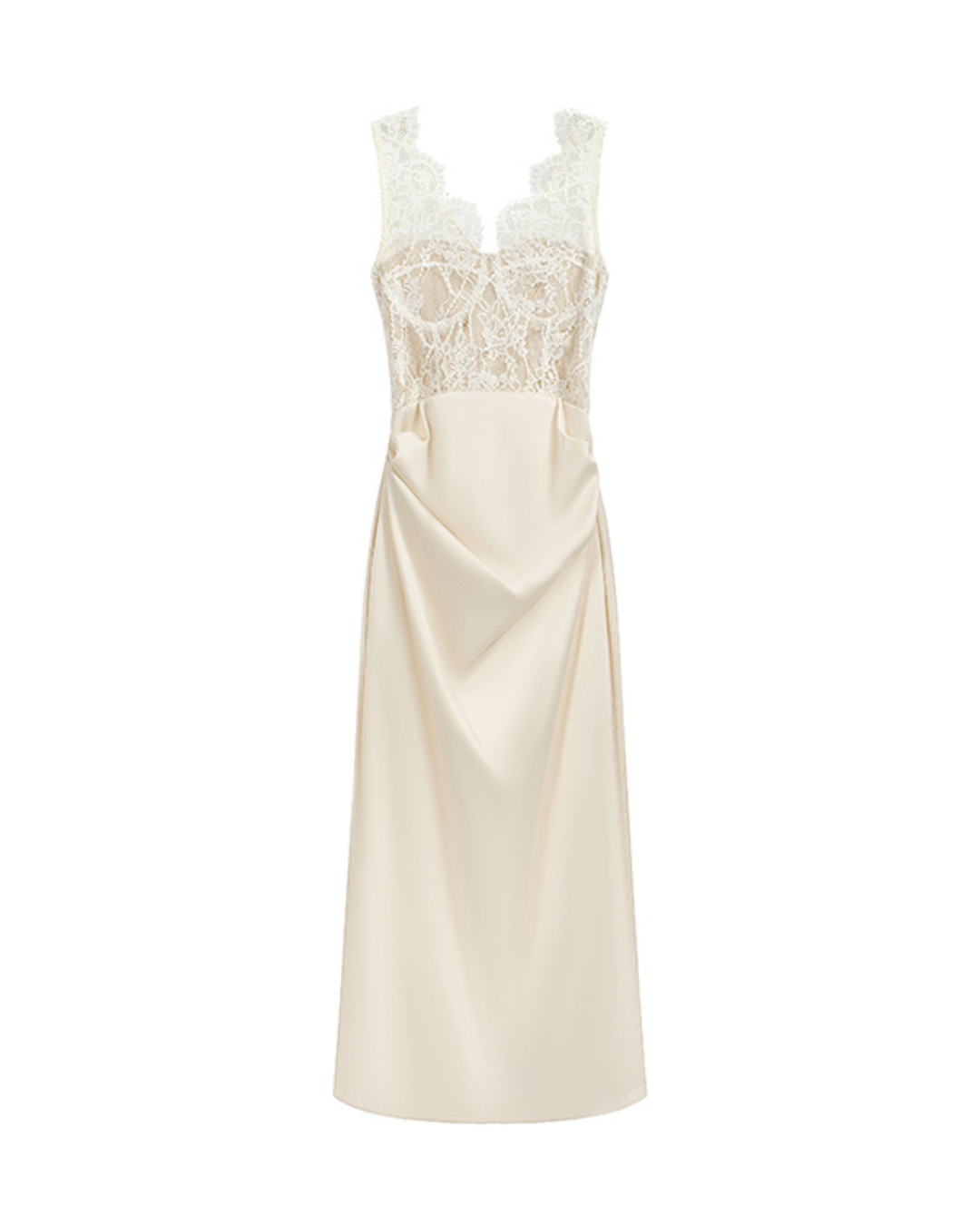 Elara Lace Satin Bodycon Dress