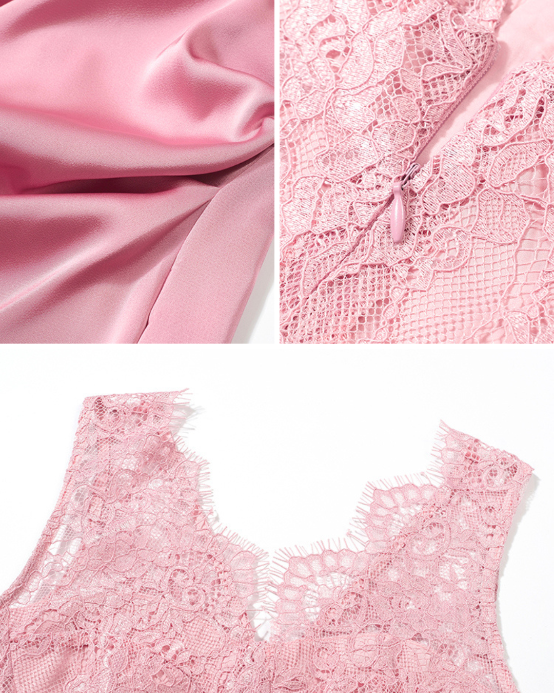 Elara Lace Satin Bodycon Dress