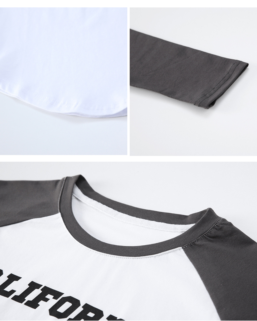 Cali Two-Tone Graphic Long Sleeve Tee