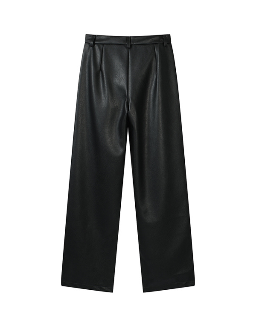 Noir Low-Rise Faux Leather Trousers
