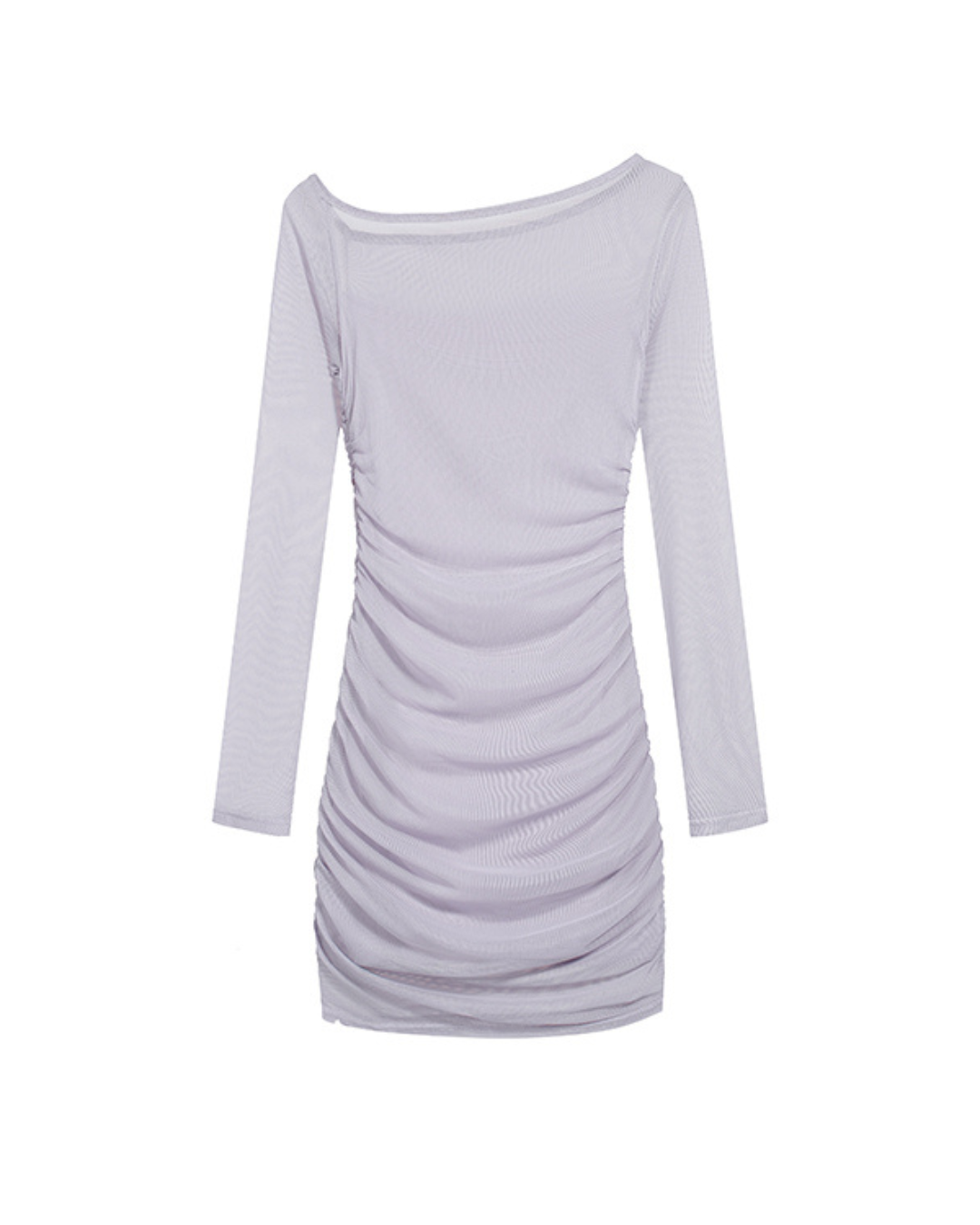 Misty Lavender Mesh Bodycon Dress
