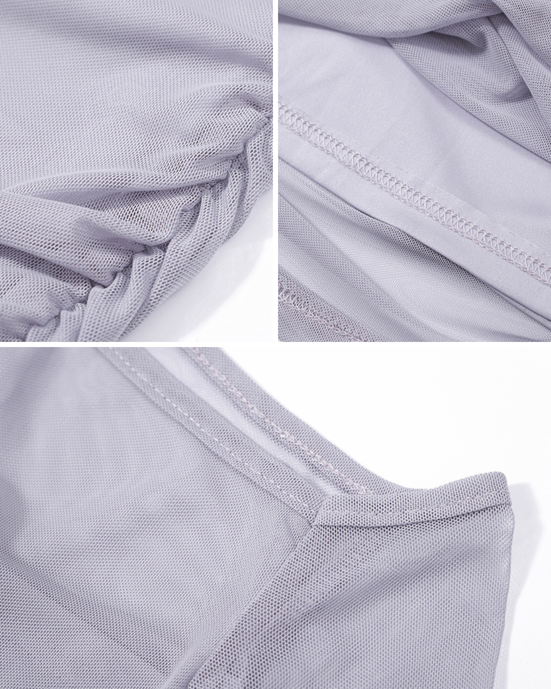 Misty Lavender Mesh Bodycon Dress