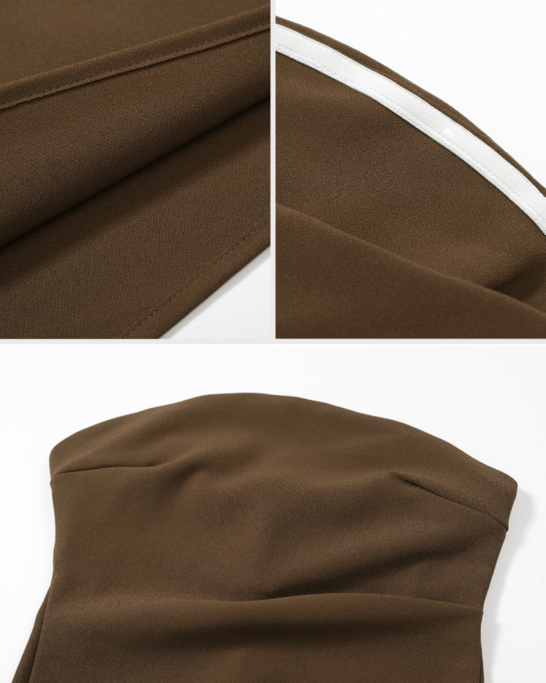 Arwen Ruched Strapless Midi Dress