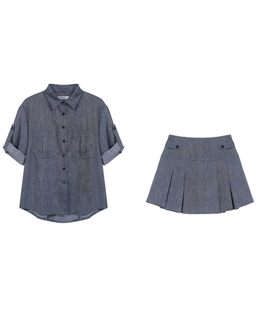 Denim Grace Two-Piece Set
