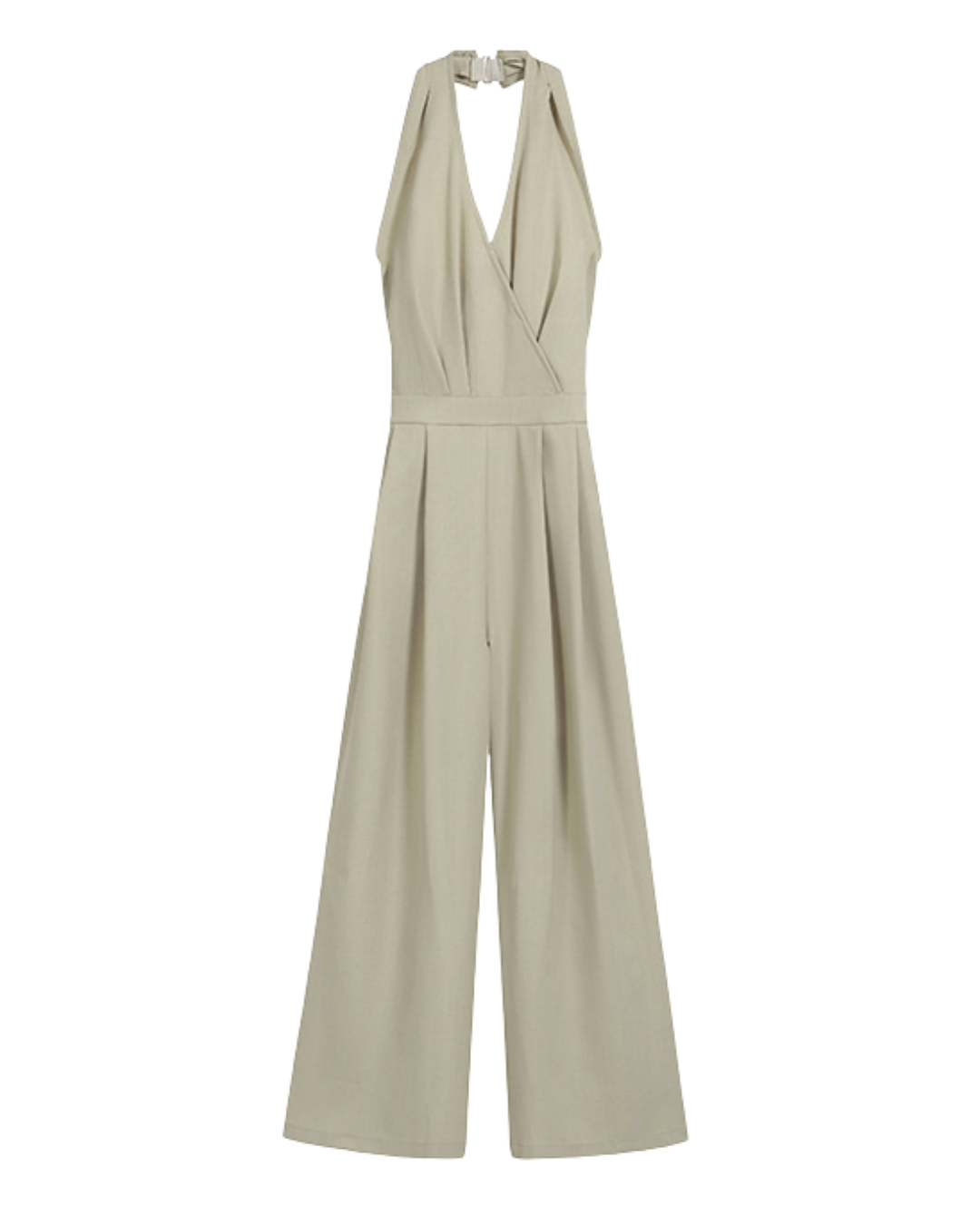 Halter Wide-Leg Jumpsuit Set
