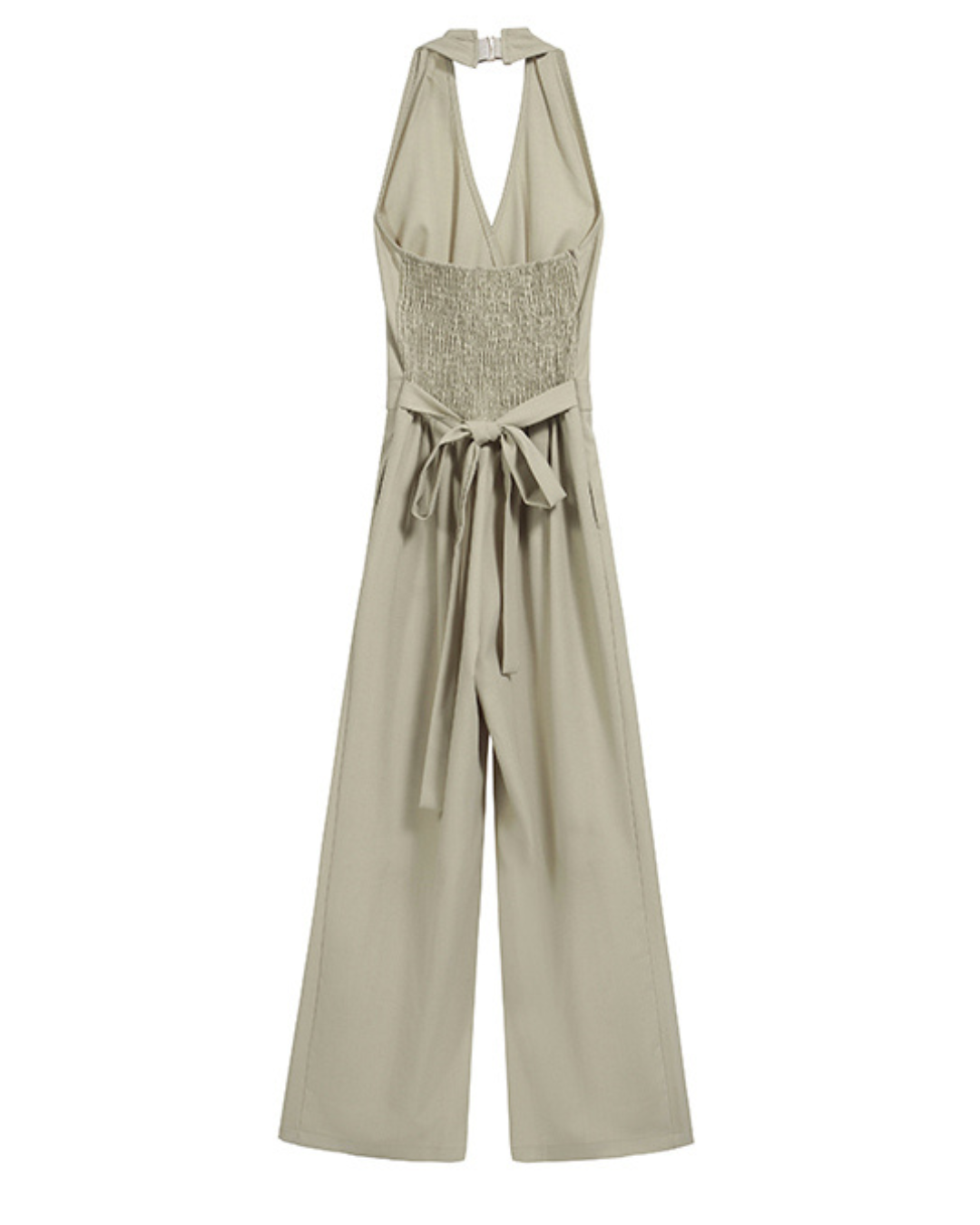 Halter Wide-Leg Jumpsuit Set