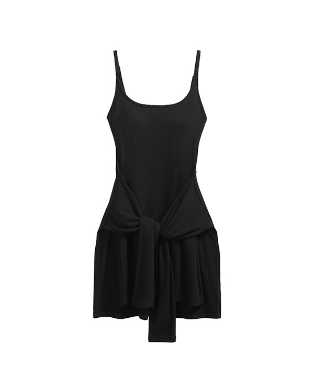 Aria Tie-Waist Layered Mini Dress