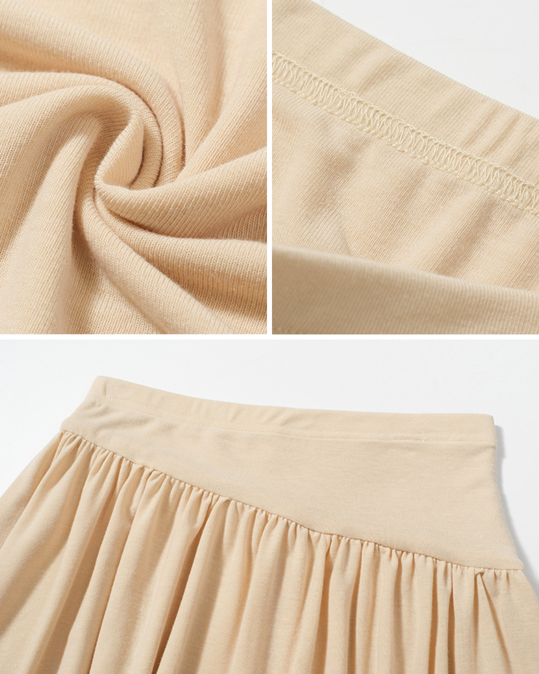Amelie Beige Drape Two-Piece Set