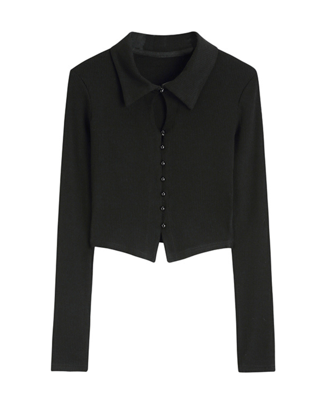 Aimee Pearl-Collar Crop Top