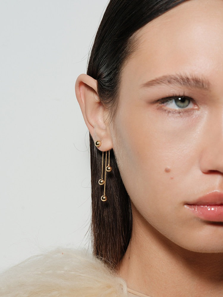 Cascade Sphere Drop Earrings