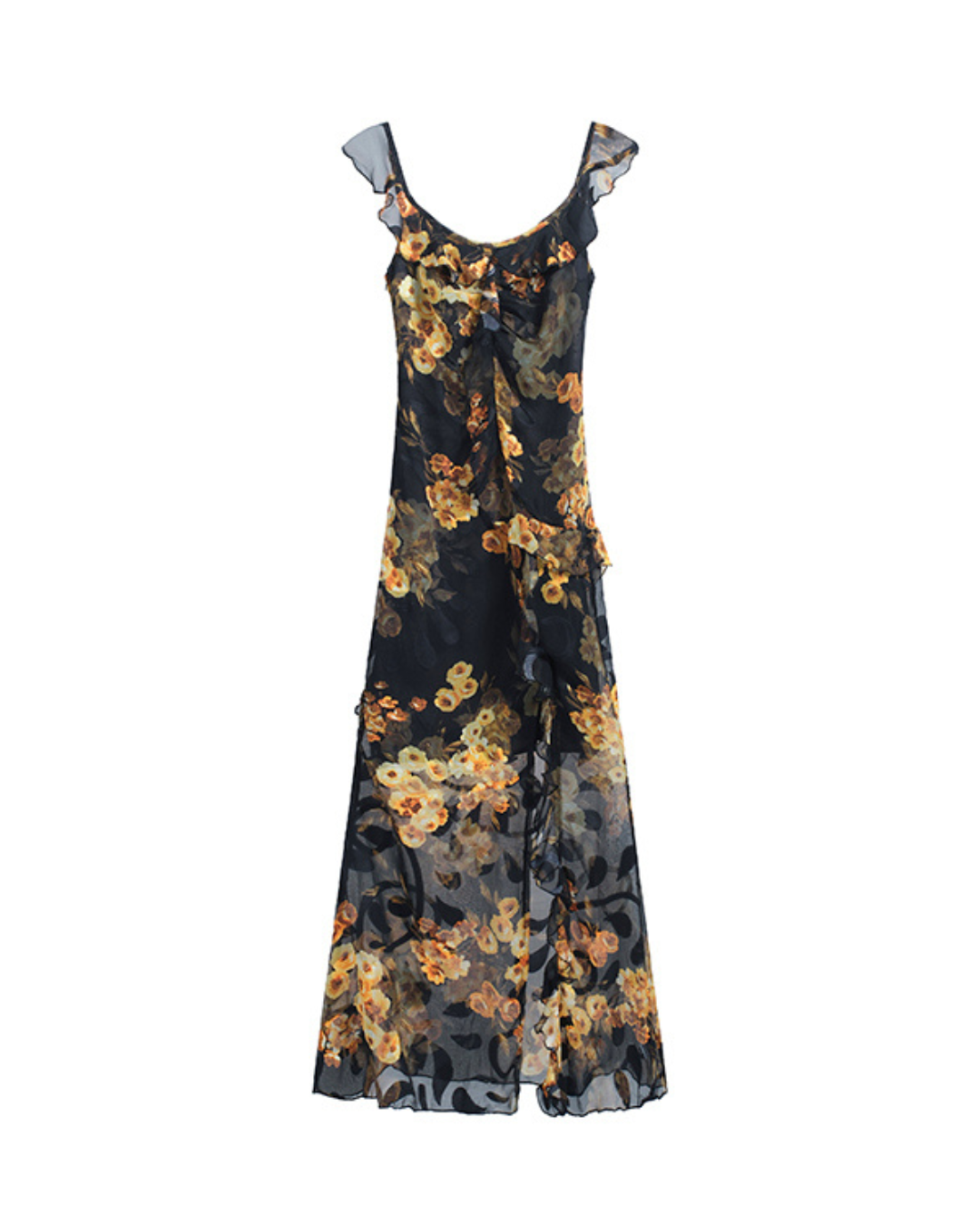 Verona Floral Ruffle Maxi Dress