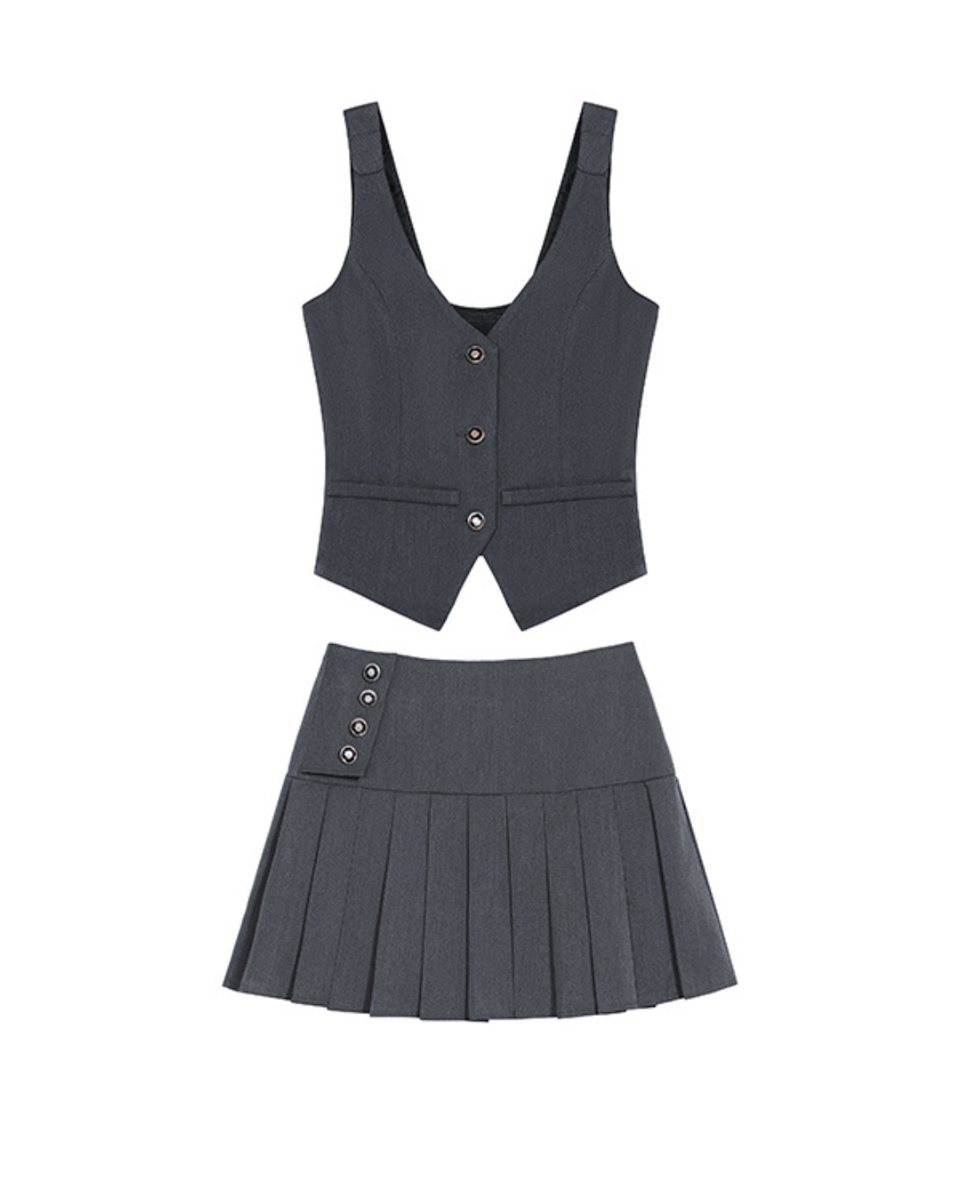 Blair Vintage Pleated Vest Set