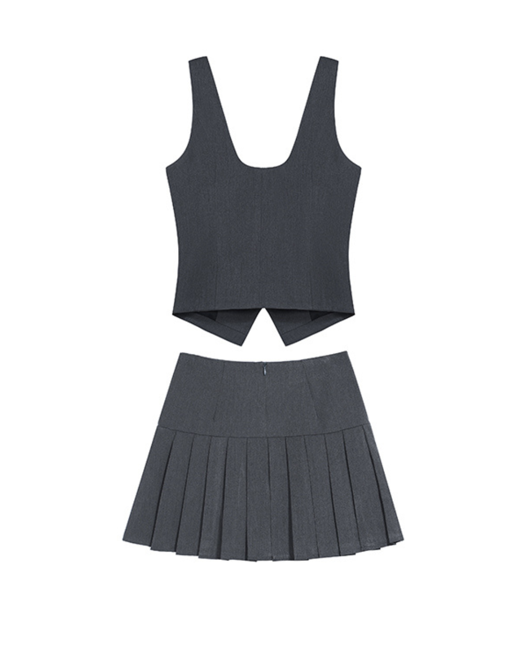 Blair Vintage Pleated Vest Set