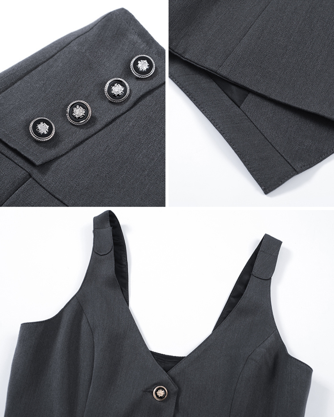 Blair Vintage Pleated Vest Set