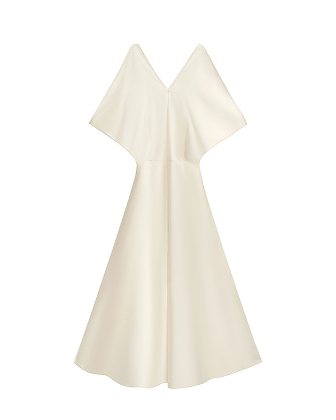 Lumine Satin Draped V-Neck Maxi Dress