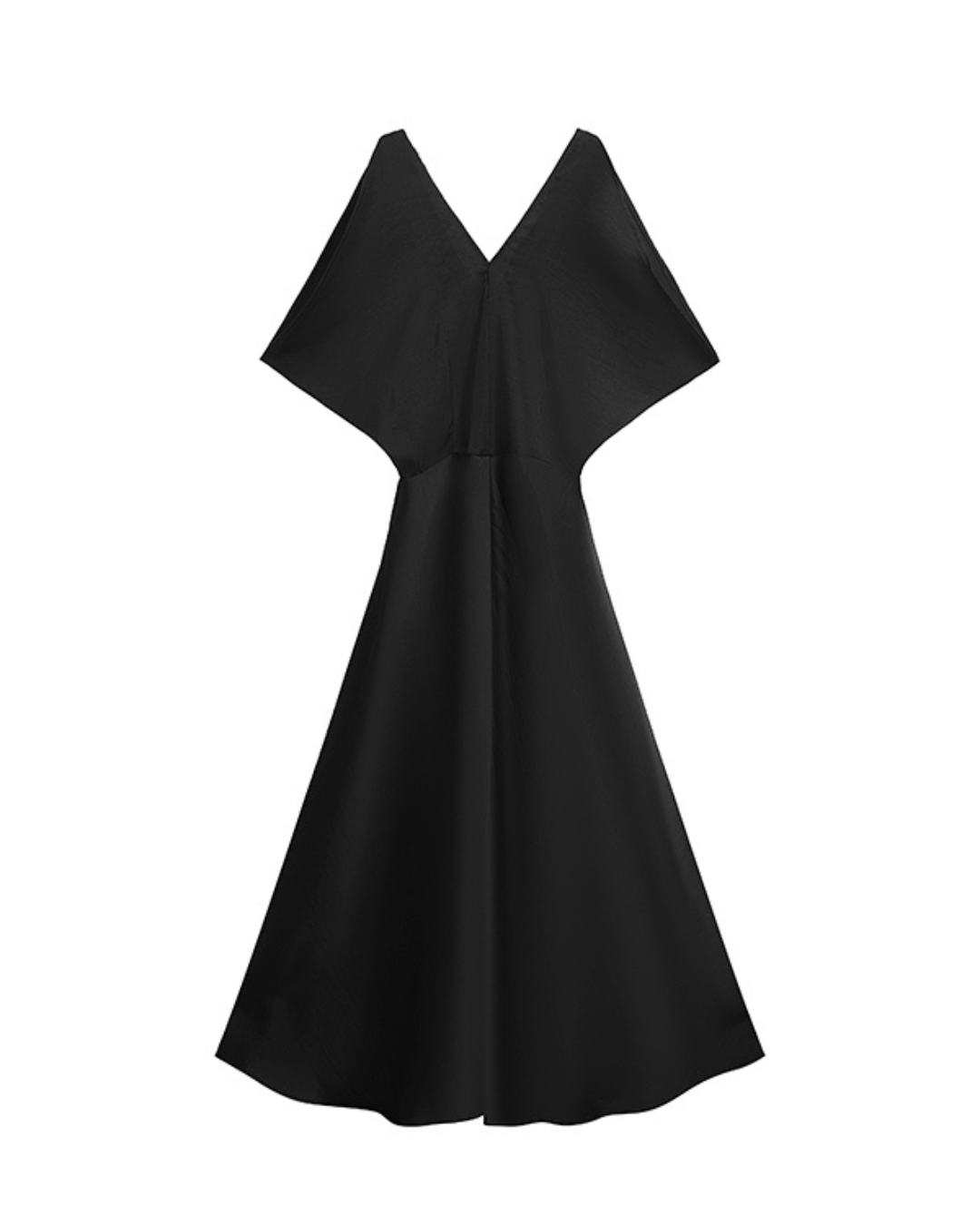 Lumine Satin Draped V-Neck Maxi Dress