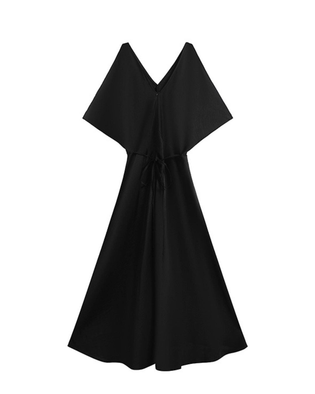 Lumine Satin Draped V-Neck Maxi Dress