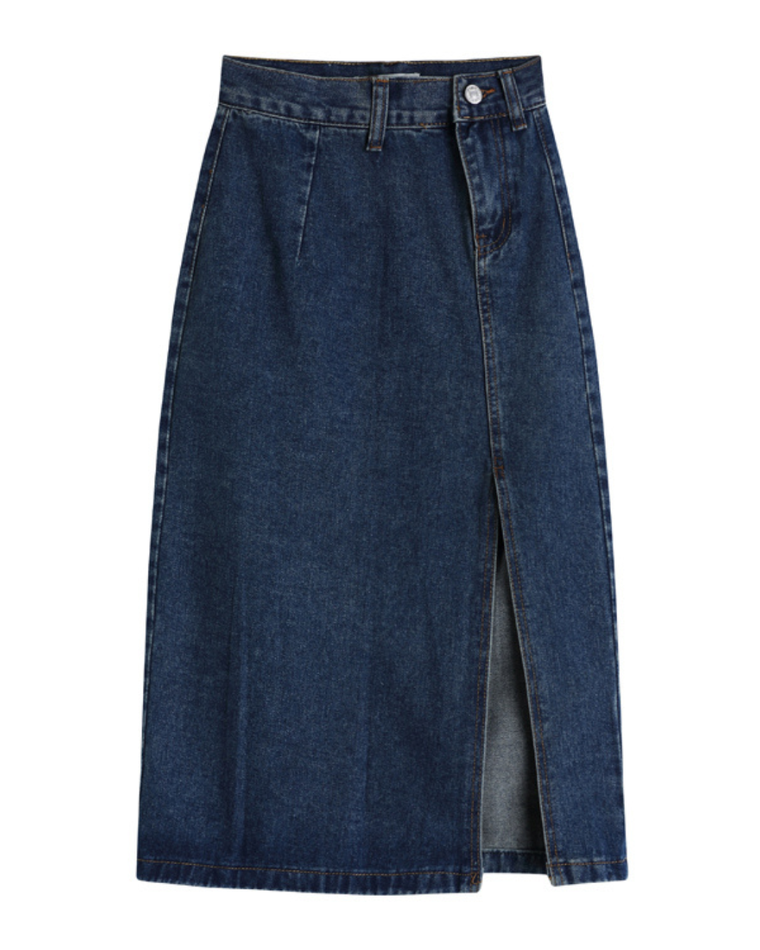 Mila High-Waist Denim Split Skirt