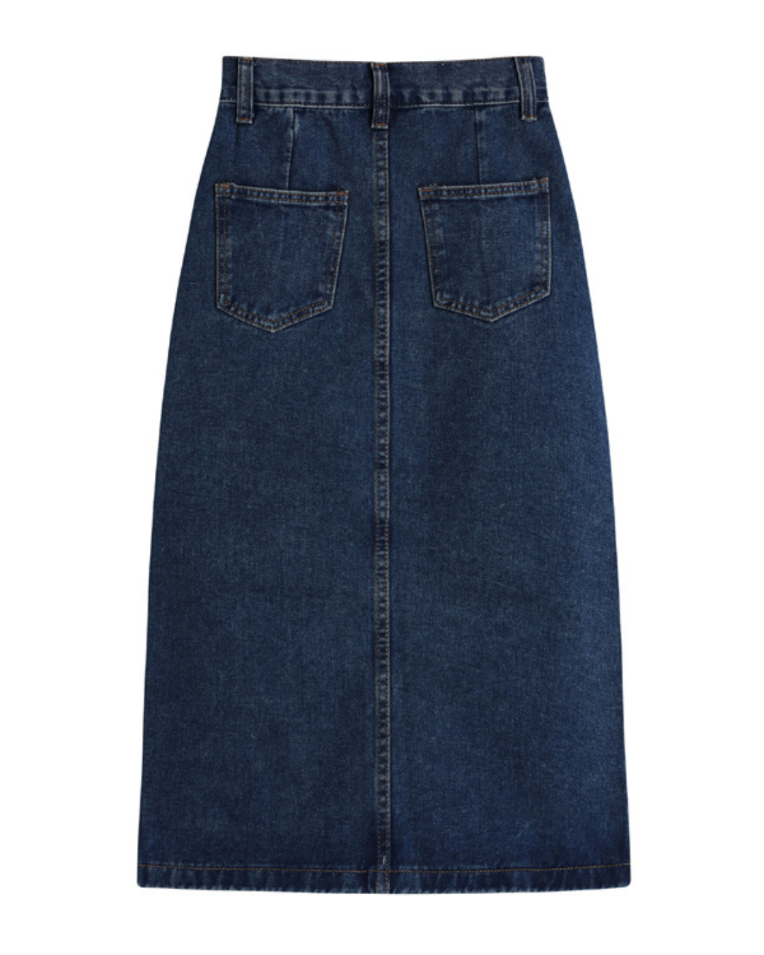 Mila High-Waist Denim Split Skirt
