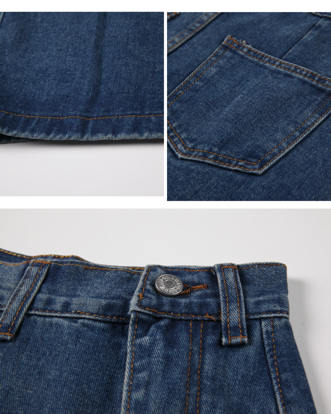 Mila High-Waist Denim Split Skirt