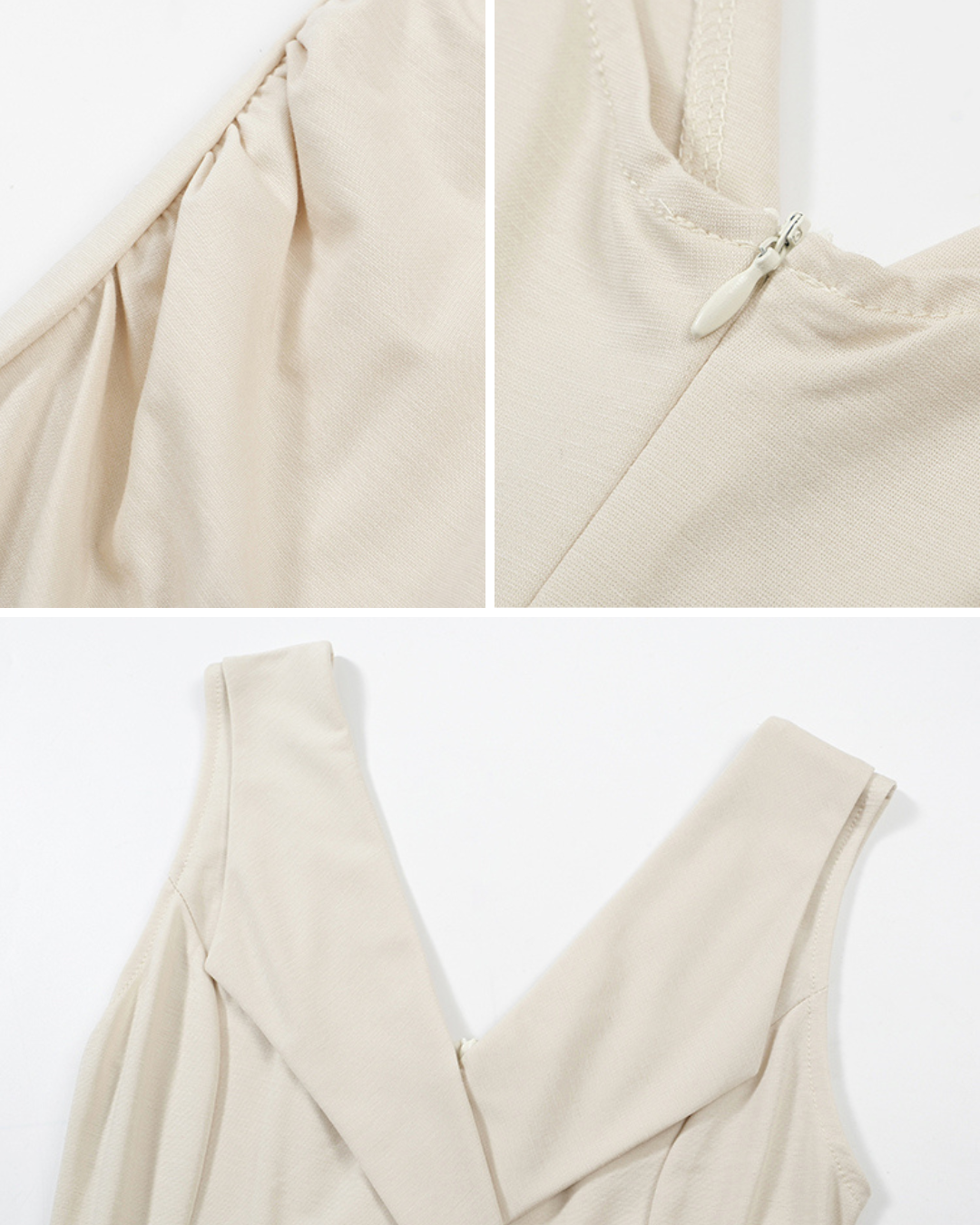 Muse Whisper Ruched V-Neck Mini Dress