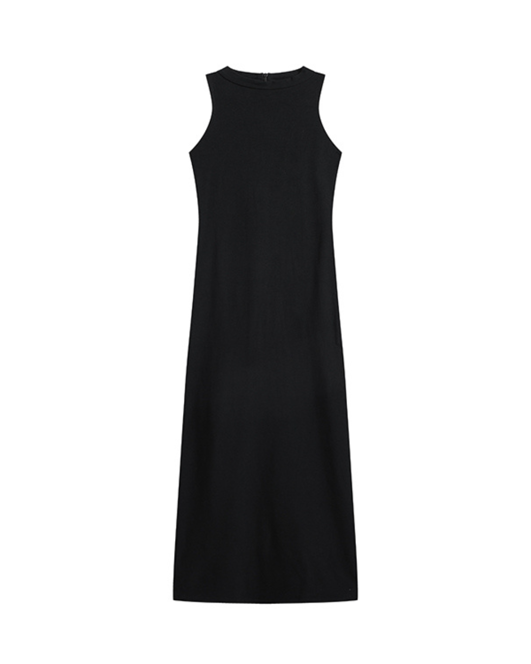 Evana Sleeveless High-Neck Split Maxi Dress