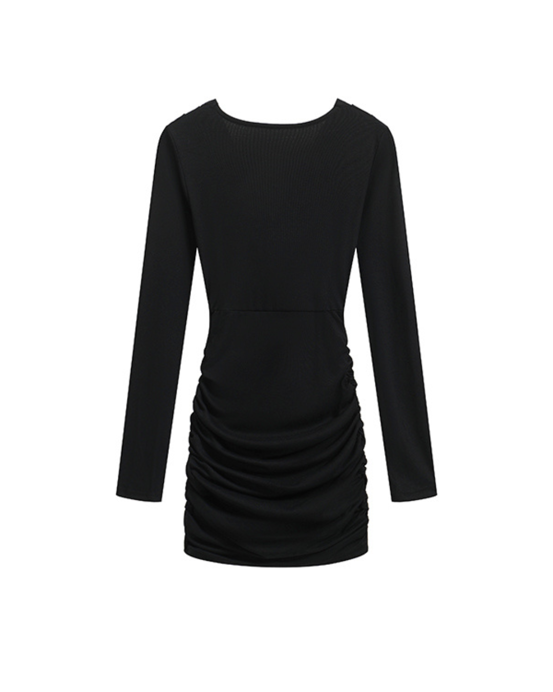 Bordeaux Allure Draped Bodycon Dress