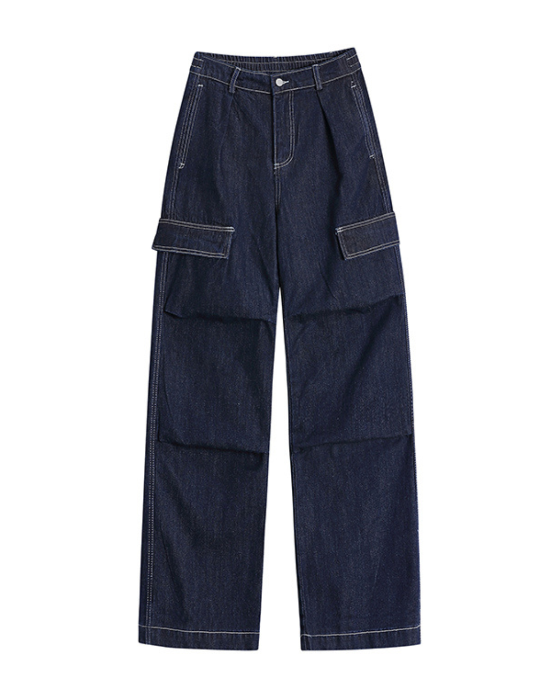 Retro Edge Oversized Wide-Leg Denim Pants