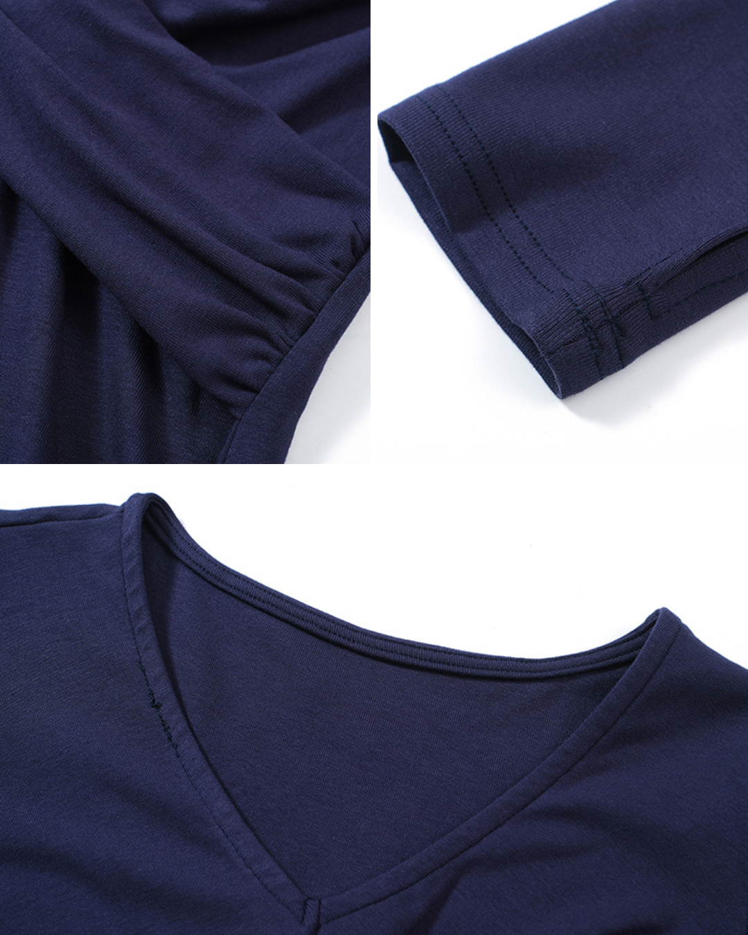 Parisian Wrap Long-Sleeve Maxi Dress