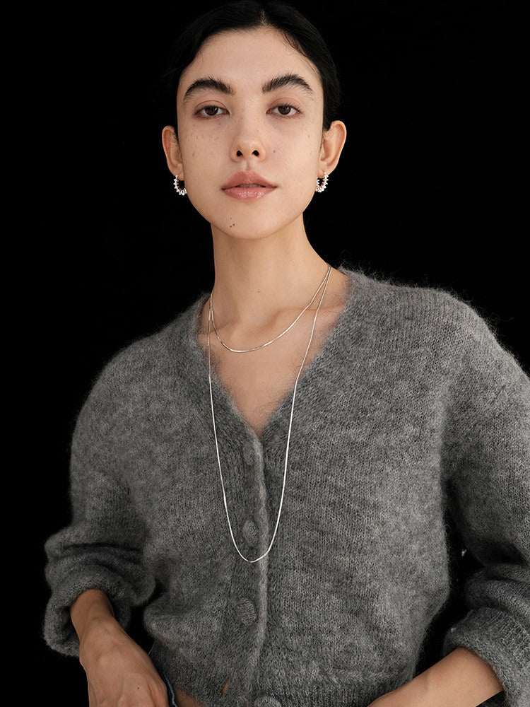 Silver Line Layered Necklace