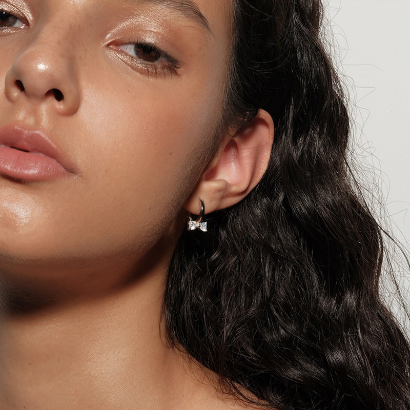 Twin Spark Hoop Earrings