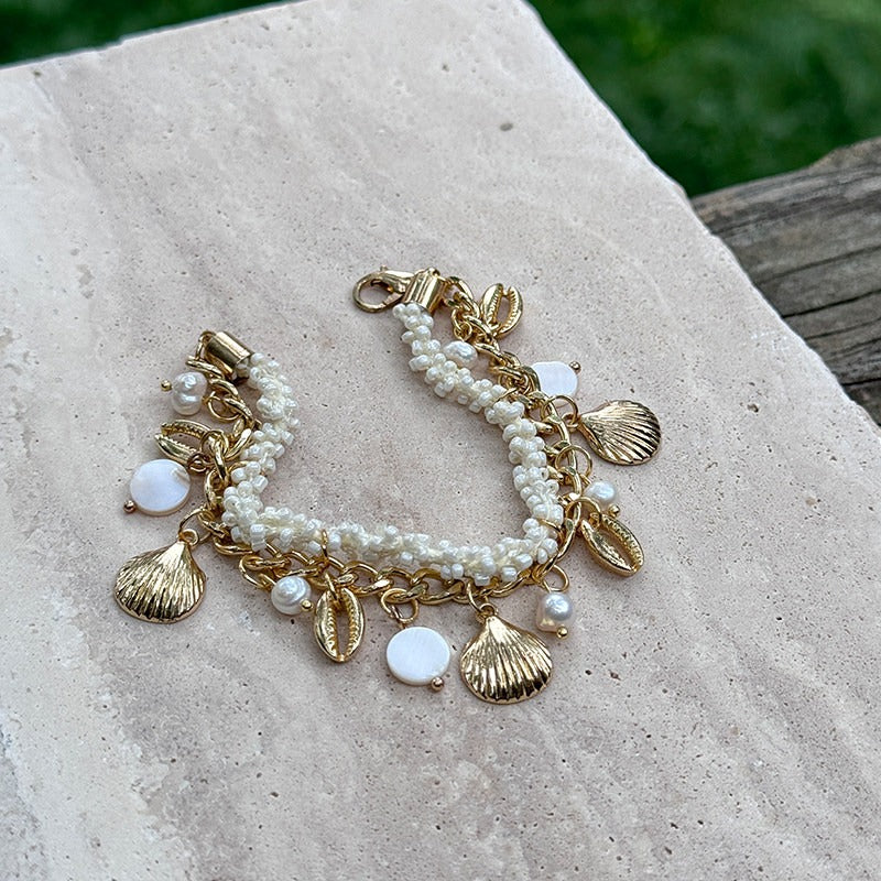 Tide Pearl Charm Bracelet