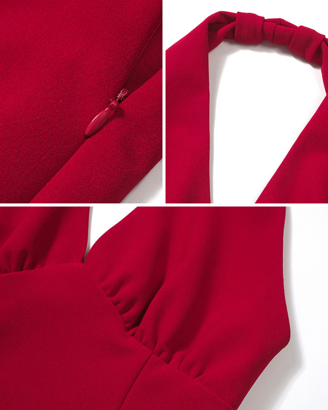 MONACO Halter Backless Split Maxi Dress