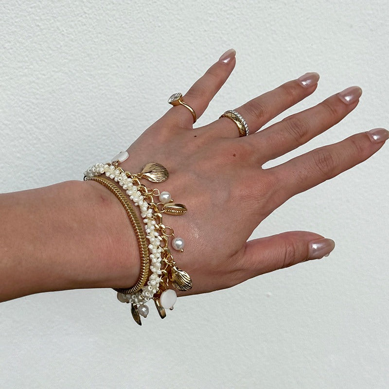 Tide Pearl Charm Bracelet