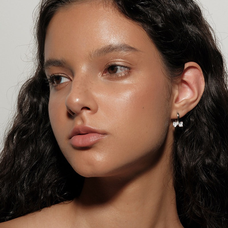 Twin Spark Hoop Earrings