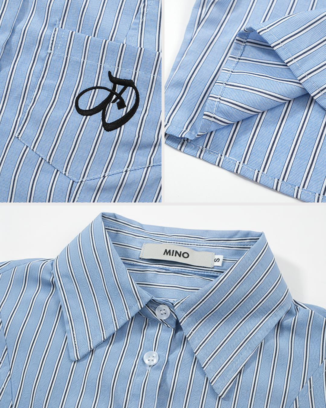 Emery Striped Cropped Shirt