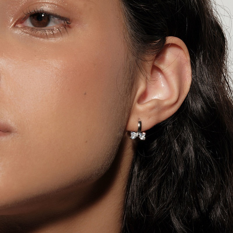 Twin Spark Hoop Earrings