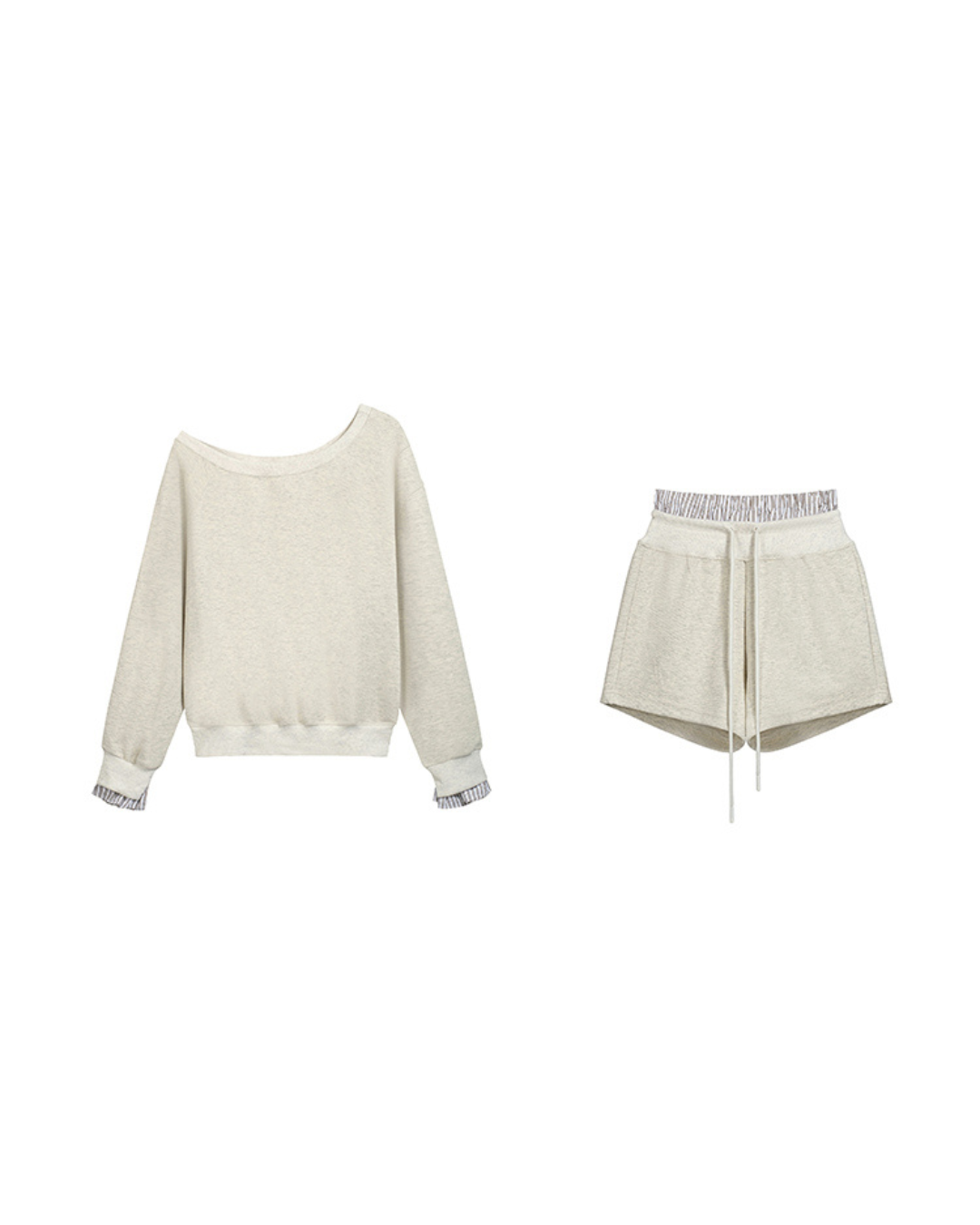 Cozy Chic Off-Shoulder Sweat Set