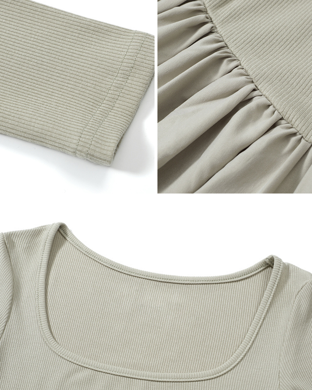 Poise Square-Neck Knit Dress