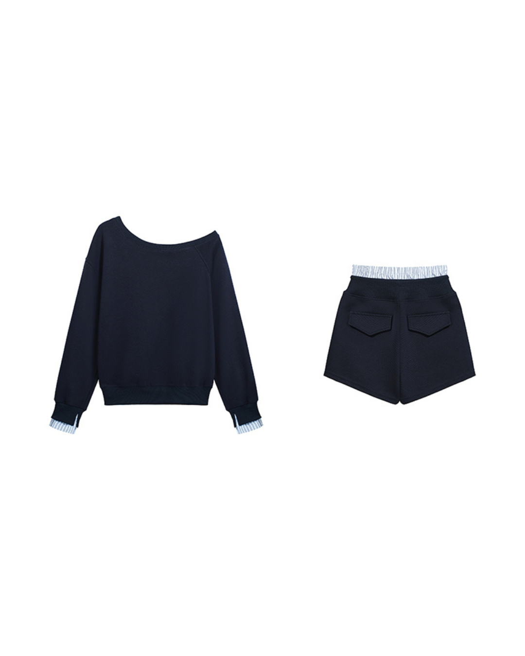 Cozy Chic Off-Shoulder Sweat Set