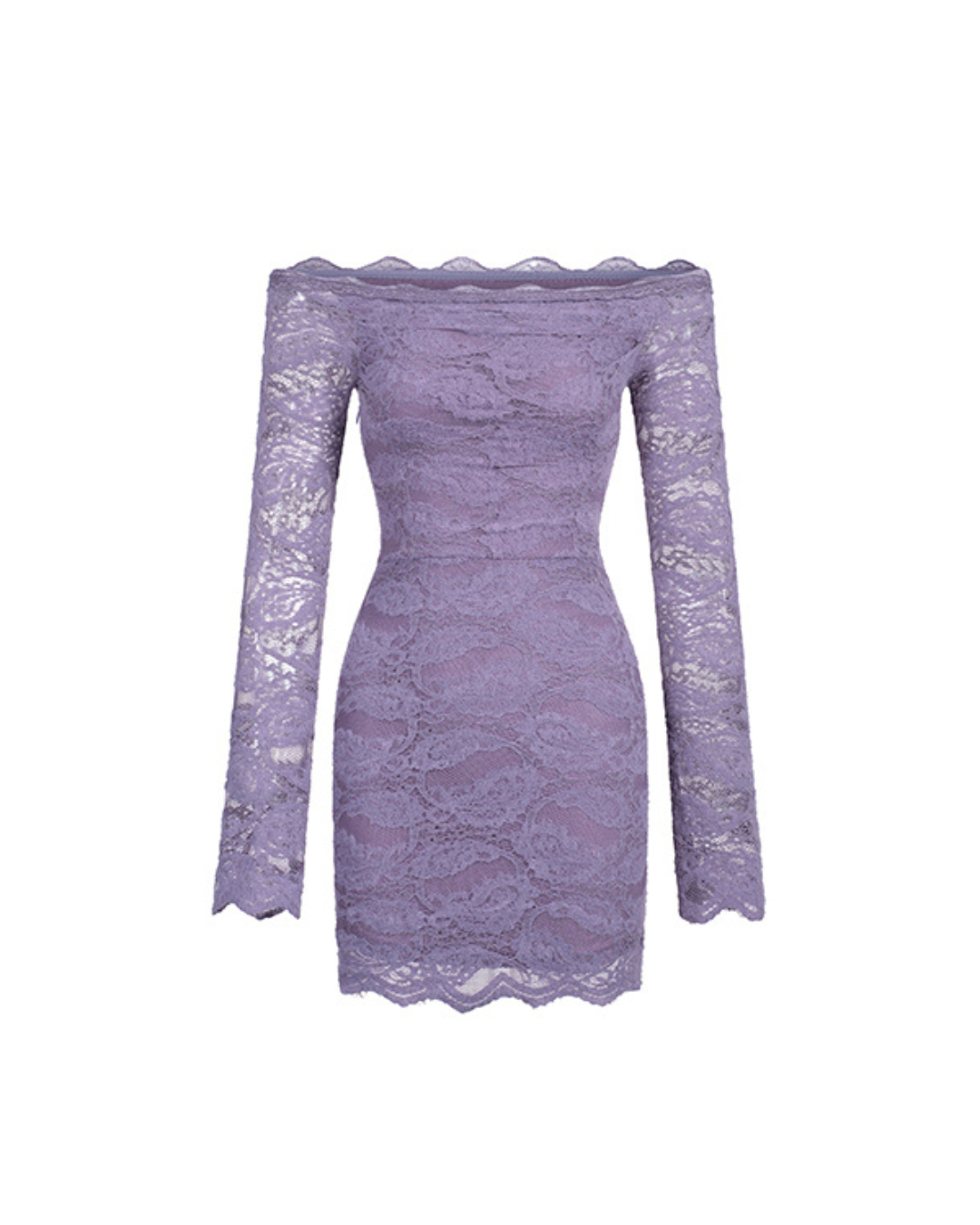 Lavender Grace Lace Off-Shoulder Dress
