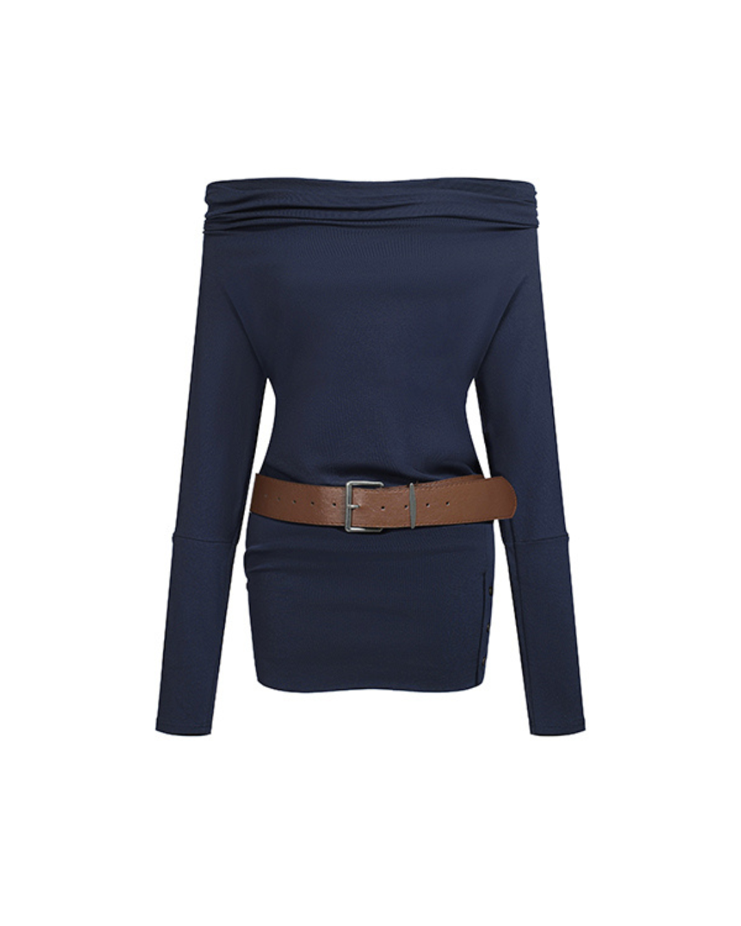 Serene Muse Off-Shoulder Dual-Way Knit Dress