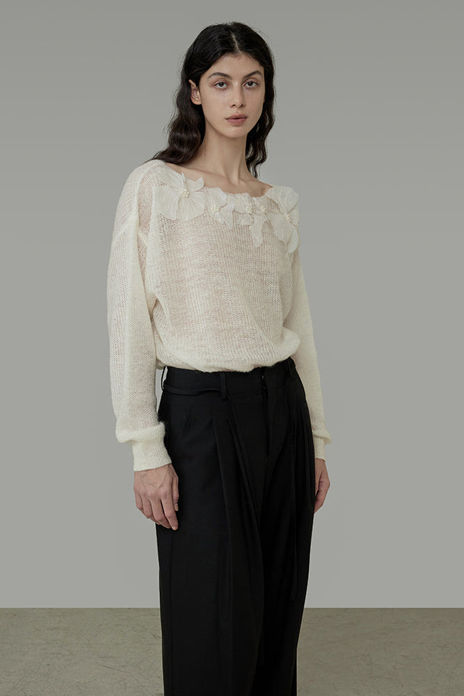 Subtle Bloom Knit Elegance Top